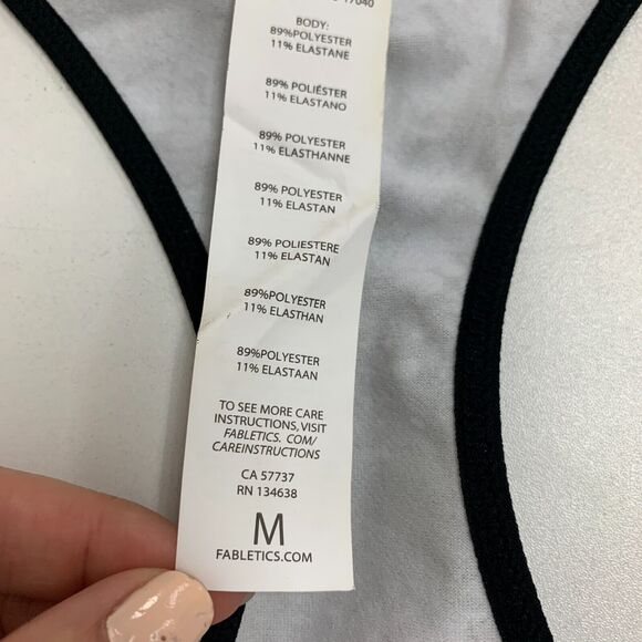 Fabletics Eiffel Tank Women M Medium Gilded Granite Scoop Neck Stretch Racerback - Picture 9 of 13